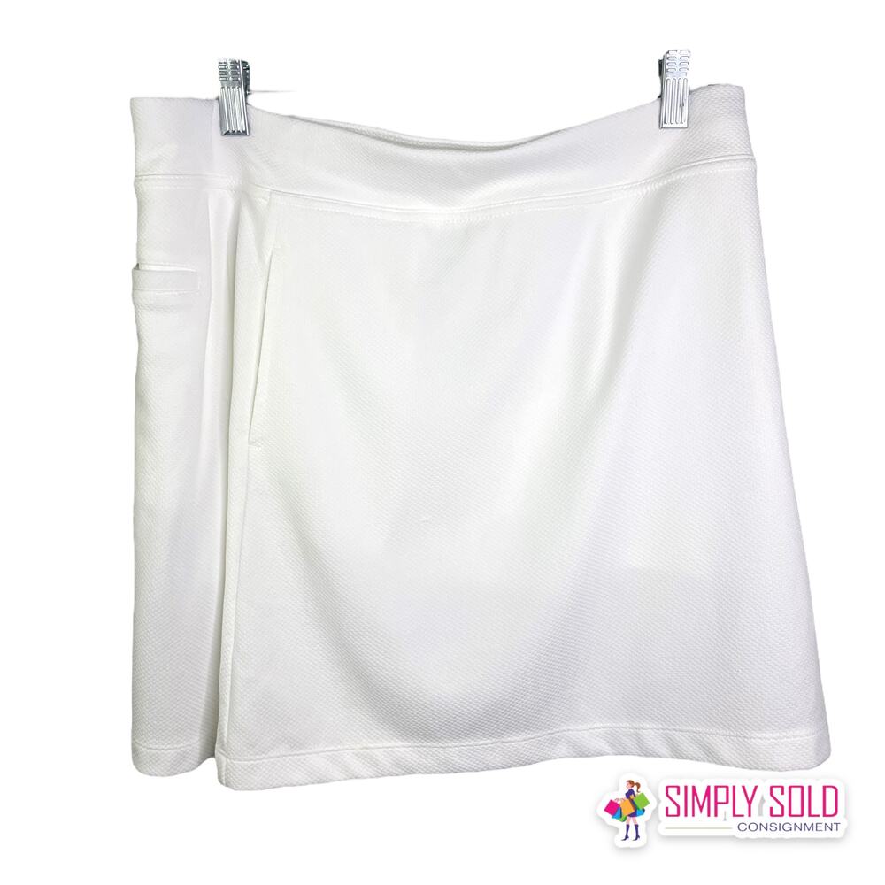 Callaway Opti-Dri White Textured‎ Golf Skort Womens Large Activewear Skirt